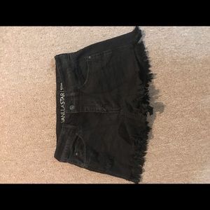 Women’s black jean shorts